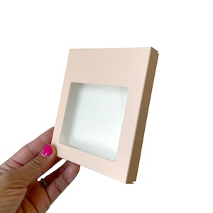 Cream Cookie Box with Window: Food Safe Packaging (25 Pack)