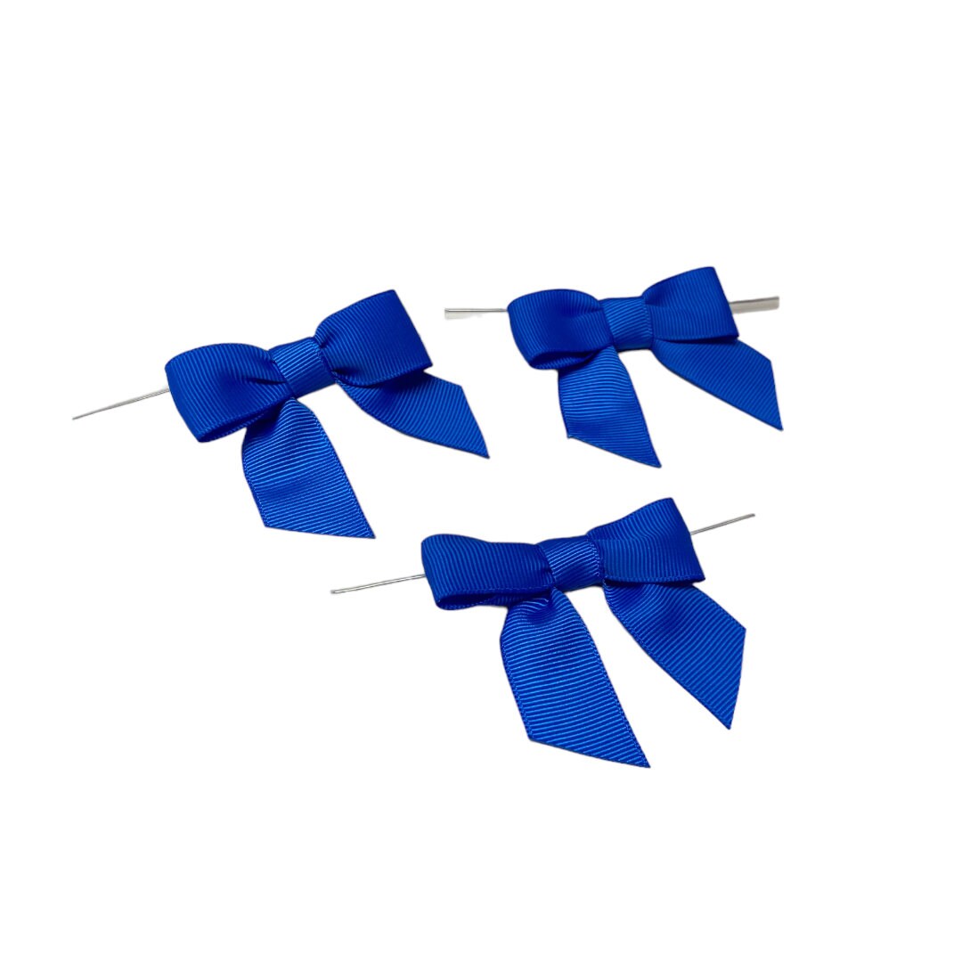 Royal Blue Pretied Bow, Grosgrain Bow, Cookie Packaging Bow, Cookie