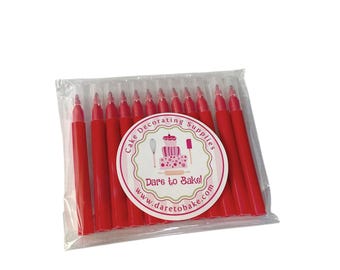 12 Red Mini edible ink markers for cookie decorating