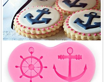 Anchor Ship Wheel Silicone Fondant Mold