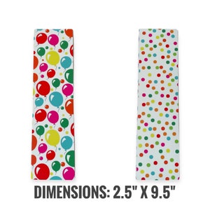 Birthday Backer, Double Sided Backer, Grease-Proof insert, Cookie Backer, Cookie Packaging, Cookie Card, Balloons/ Confetti, PACK OF 25 PCS*