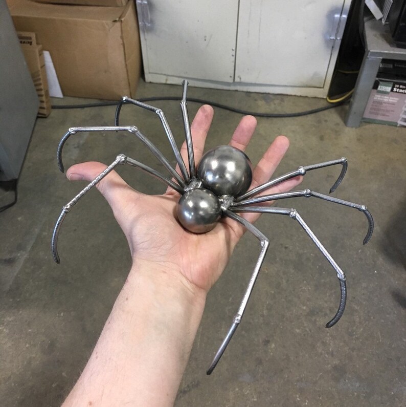Metal sculpture sculpture spider welded spider scrap Etsy