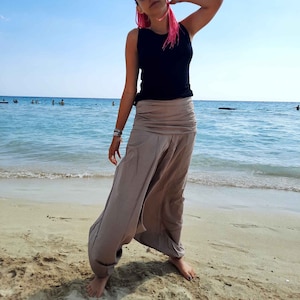 harem beige pants woman
