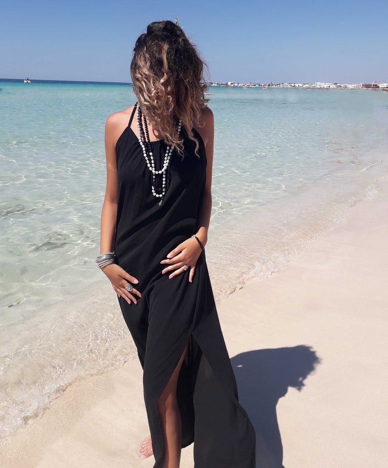 long black dress splits