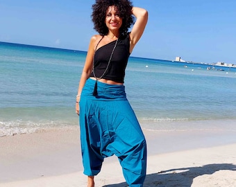 harem turquoise pants woman