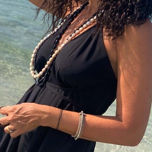 point backless dress black