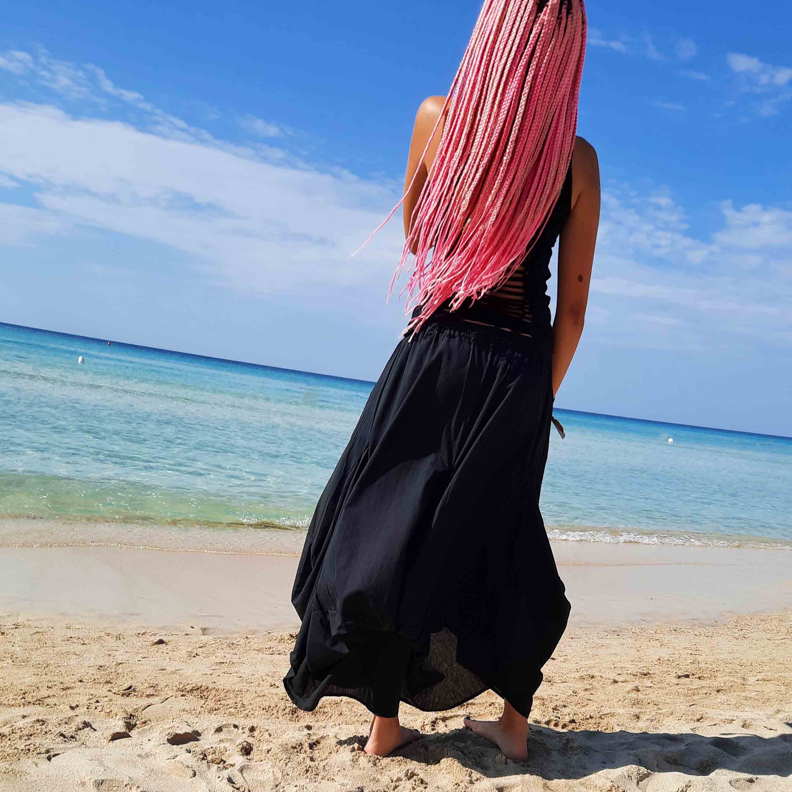 Balloon Black Long Skirt || Karmalie Hot Couture - Etsy