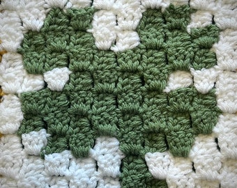 Shamrock Crochet Scarf Pattern: Asymmetrical C2C St. Patrick's Day (PDF Pattern)