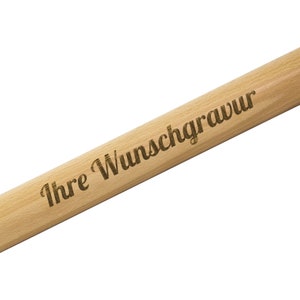 Staffelstab aus Holz mit Gravur Text Motiv Bild 1