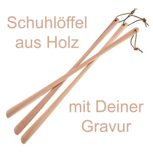 Shoehorn XXL made of wood with engraving
