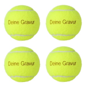 4x tennis ball with personal engraving