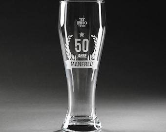 Weißbierglas mit Gravur | Weizenglas gravieren