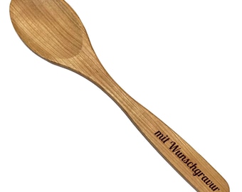 Houten kooklepel met gravering | Een houten lepel graveren