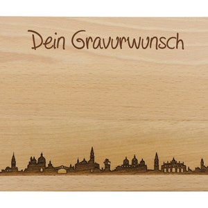 Snack board Venice skyline with engraving with personal engraving