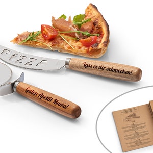 Pizza cutting set, also with your own engraving