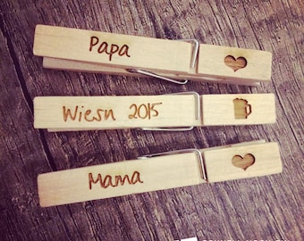 Folk festival clothespin (Glubbal) with engraving