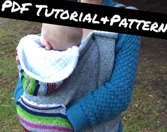 PDF Tutorial and Pattern - Hoodie Baby Carrier Cover