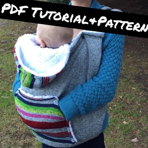 Tutorial y patrón en PDF - Funda portabebés con capucha