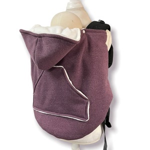 Fleece Baby Carrier Cover and Hoodie Also works as a car seat cover image 2