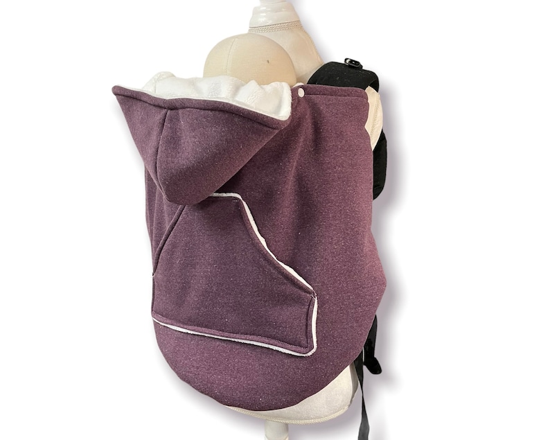 Fleece Baby Carrier Cover and Hoodie Also works as a car seat cover image 2