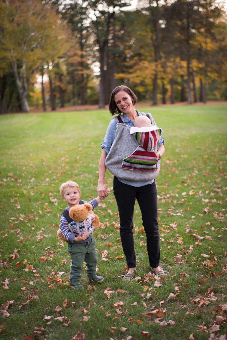 Fleece Baby Carrier Cover and Hoodie Also works as a car seat cover image 4