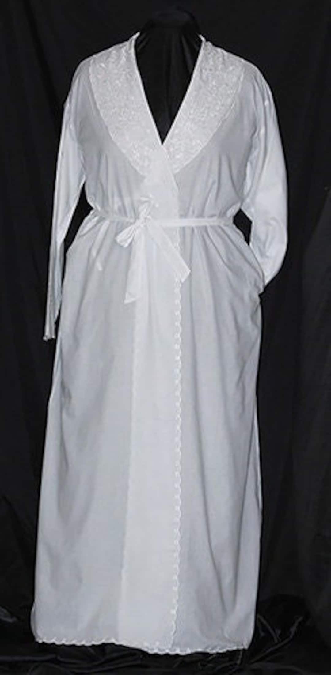 Long Embroidered Robe Women's Long, Hand Embroidered Kimono Robe With Scalloped Trim 651-5 - Etsy