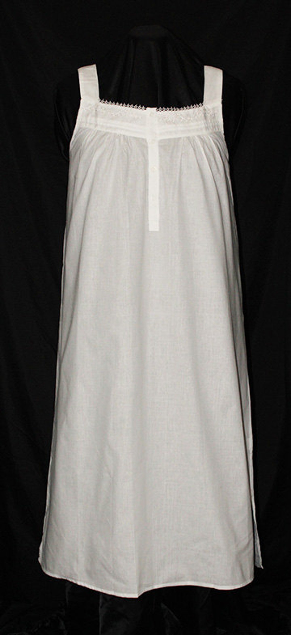 320Ashley White Cotton Gown Etsy