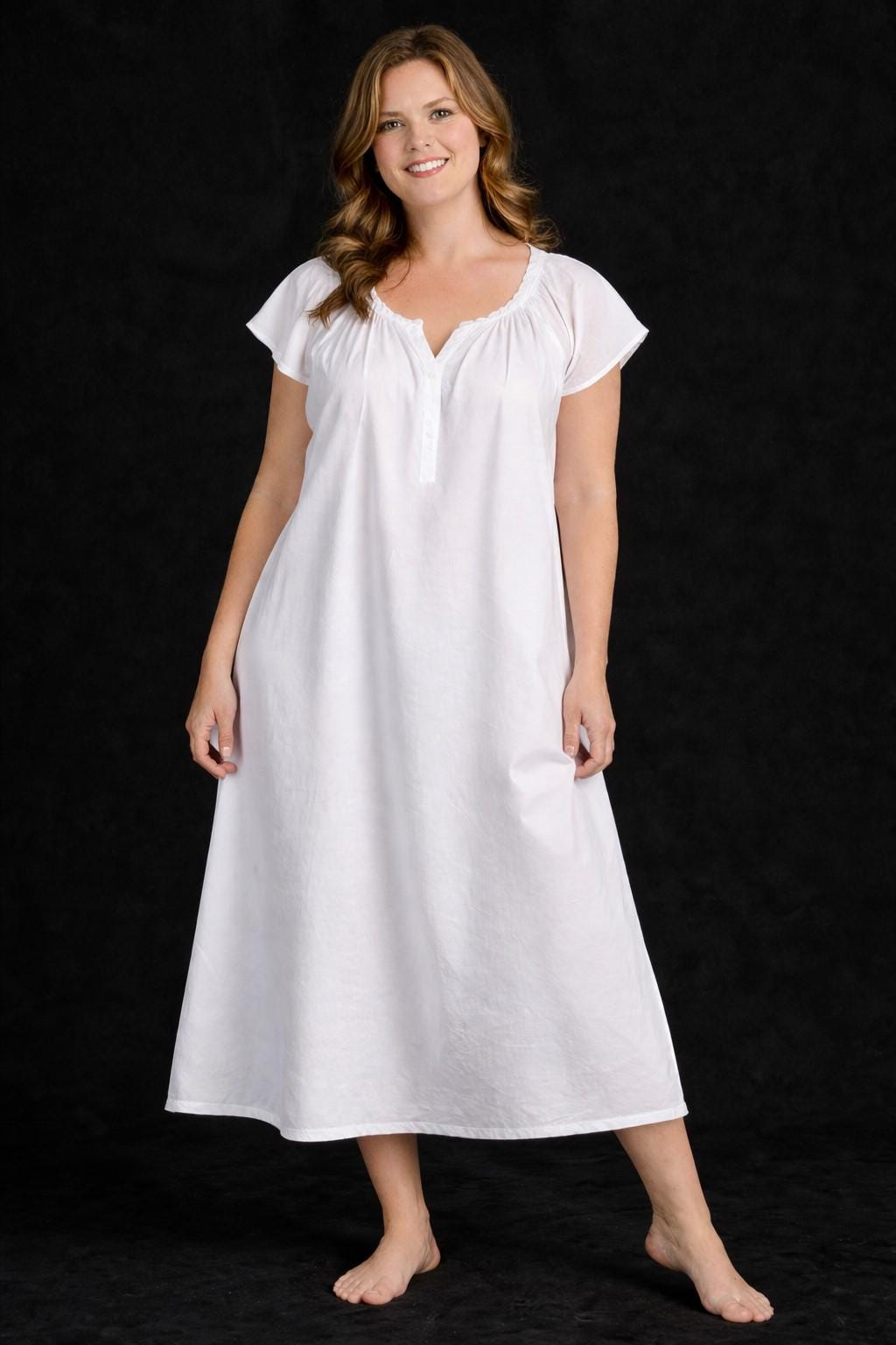 white christmas dresses Sand Shell Pembroke Stripe Cotton Robe | Small/Medium main image 0