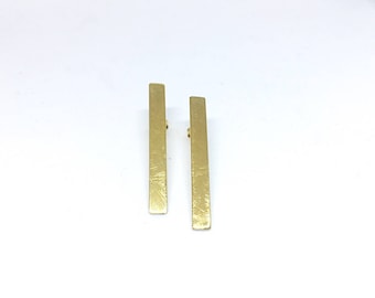 Goldbarren-Ohrringe, Gold gefüllt, Sterling silber 925 Geometrie Ohrringe, gold Linie Ohrringe, gold minimal-Ohrringe, bar minimalistisch Ohrringe