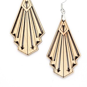 Starfall Art Deco Statement Earrings - Gift for Wife