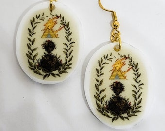 Folk Ritual Silhouette Earrings | Gothic Folk Horror Jewelry | Dark Aesthetic Statement Earrings | Unique Gift for Her