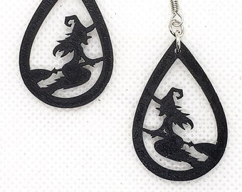 Witch Earrings | Gothic Witch Jewelry | Halloween Statement Earrings | Spooky Witch Aesthetic | Gift for Her