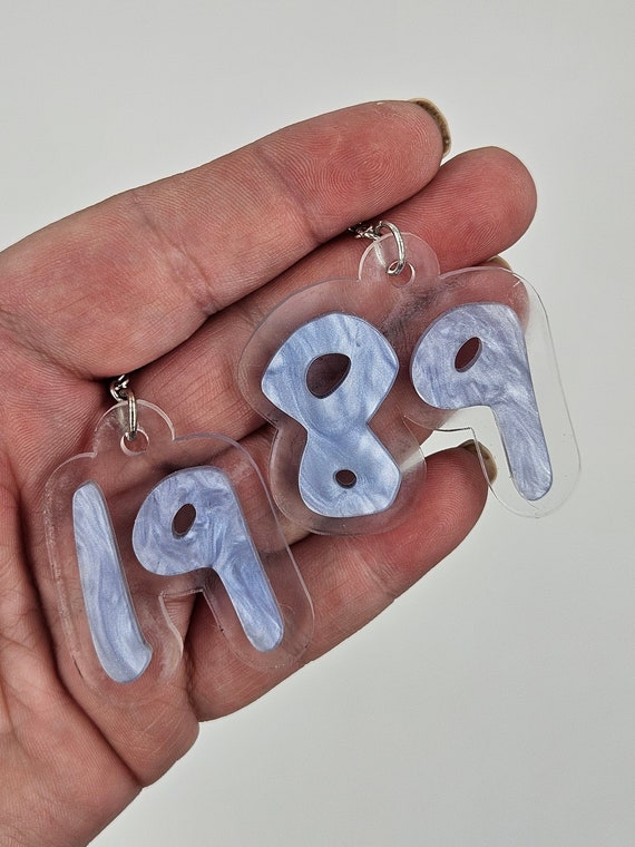 Dreamy Blue Aesthetic Earrings | Pop Inspired Jewelry | Soft Girl Statement Earrings | Minimalist Romantic Style | Gift for Her