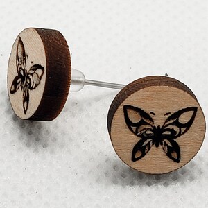 Butterfly Earrings - Wood - Gift for Daughter