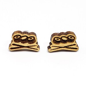 Sushi Earrings - Poplar Wood
