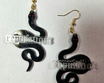 Snake Earrings | Edgy Feminine Jewelry | Gothic Snake Statement Earrings | Dark Aesthetic Style | Gift for Her