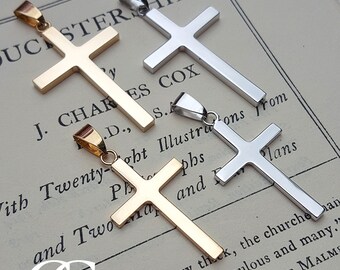 Gold Cross Necklace - Etsy UK