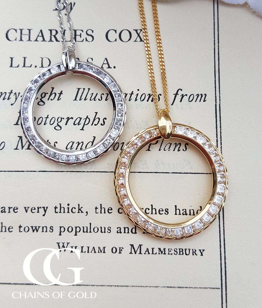 PRIVE' 18K WHITE GOLD CIRCLE OF LIFE PENDANT