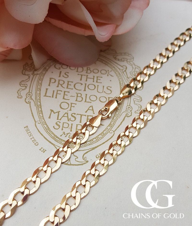 1.9 grams NECKLACE 9CT ROSE GOLD ON SILVER SOLID 20 inch STRONG CURB CHAIN