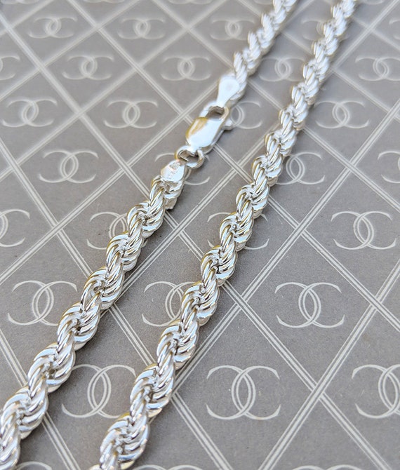 Chunky Sterling Silver 4.8mm Rope Chain 