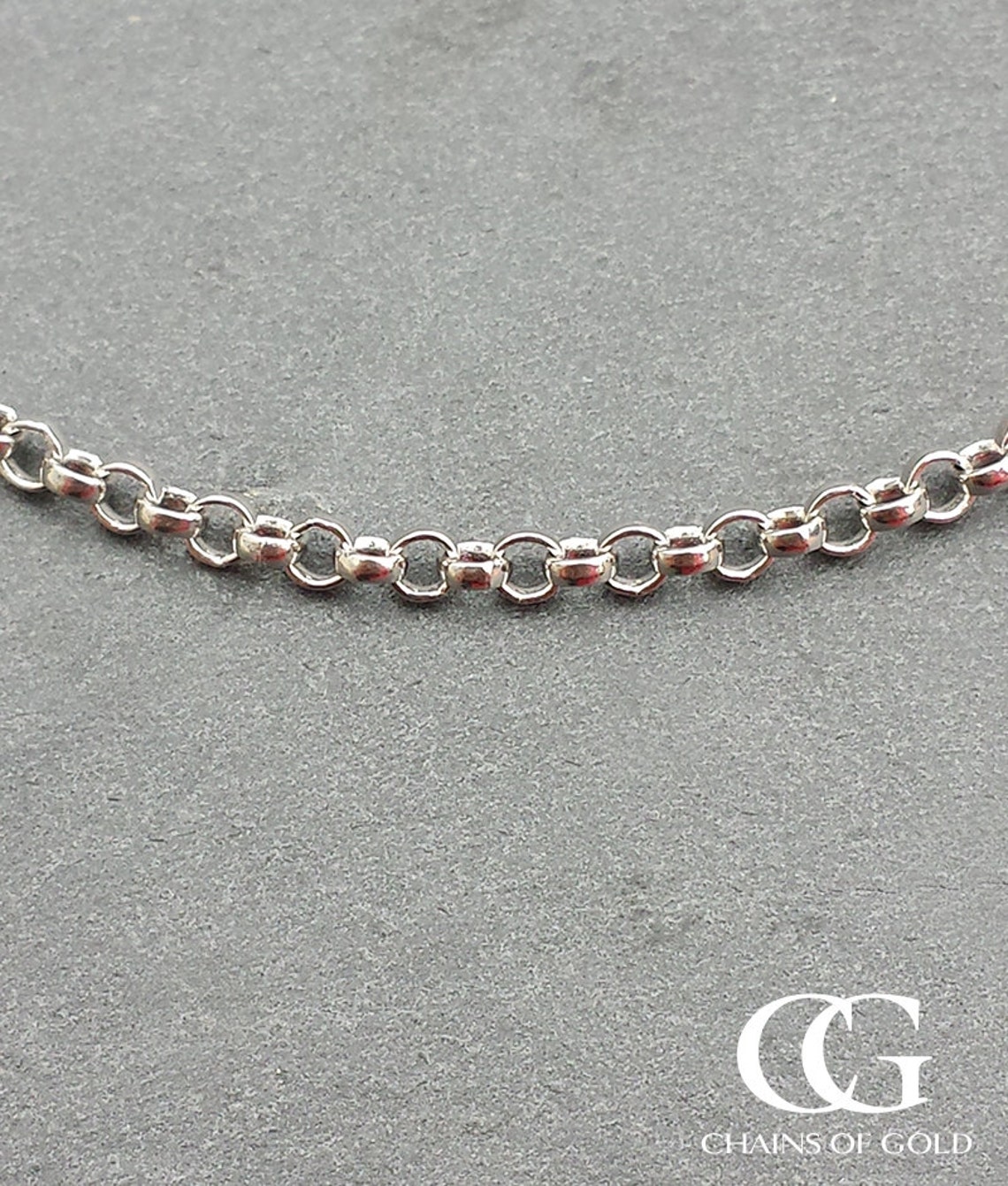 Solid Fine 9ct White Gold 2mm Belcher Chain Necklace for Men Etsy