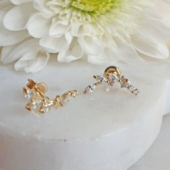 9ct gold climber best sale earrings