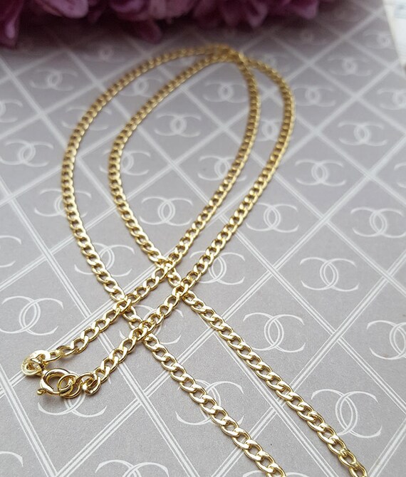 9ct Yellow Gold Curb 2.2mm Chain 