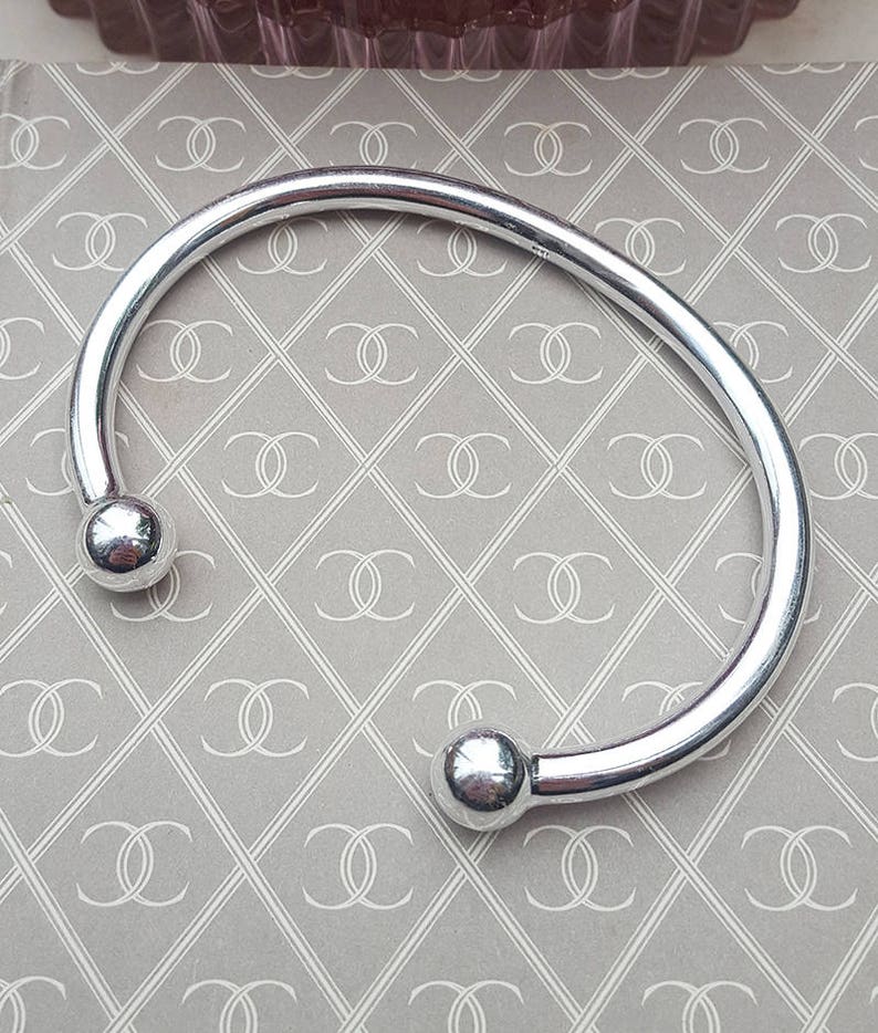 Men/'s Solid Sterling Silver Torque Bangle Bracelet Classic Men/'s Bangle Bracelet