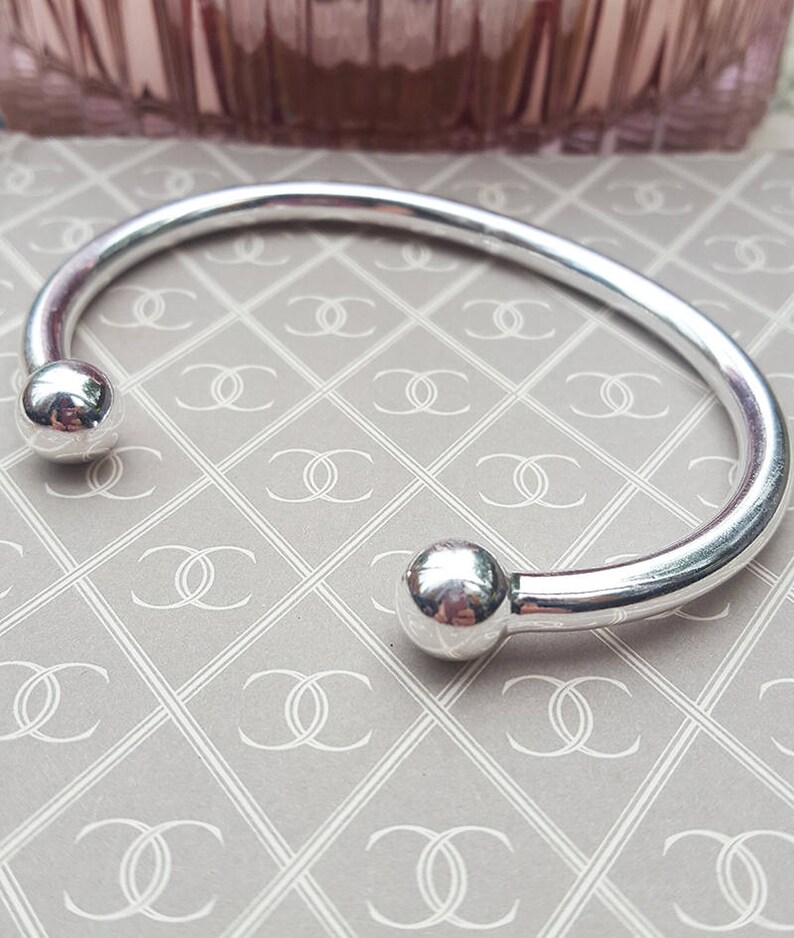 Men/'s Solid Sterling Silver Torque Bangle Bracelet Classic Men/'s Bangle Bracelet