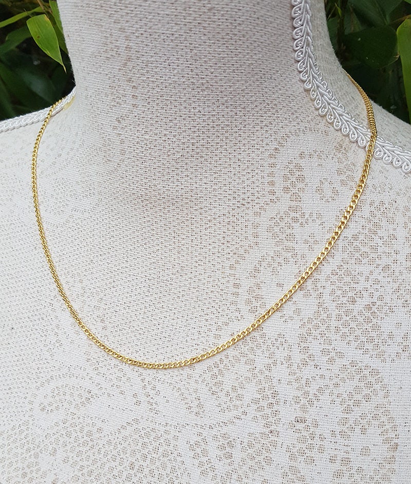 9ct Yellow Gold Curb 2.2mm Chain 