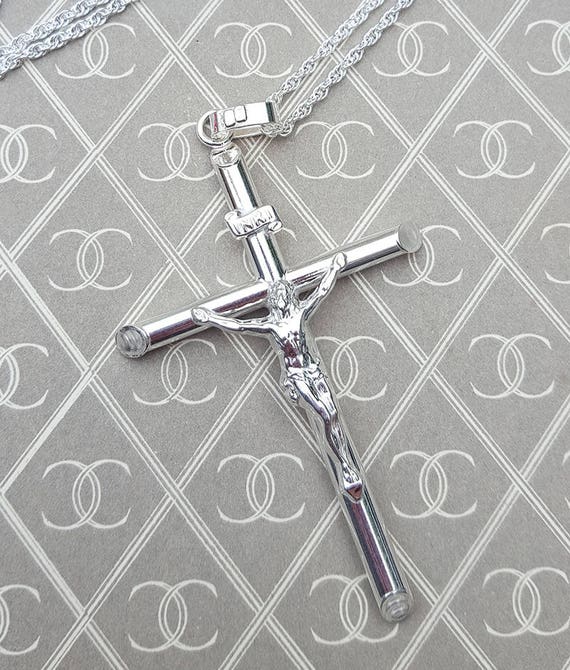 Men's Large Sterling Silver Crucifix 