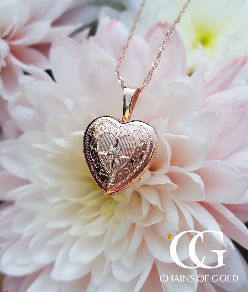 Rose Gold Locket Etsy UK
