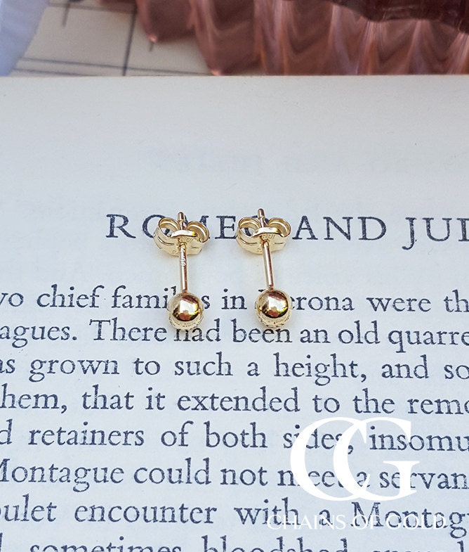 9ct yellow gold stud earrings sale