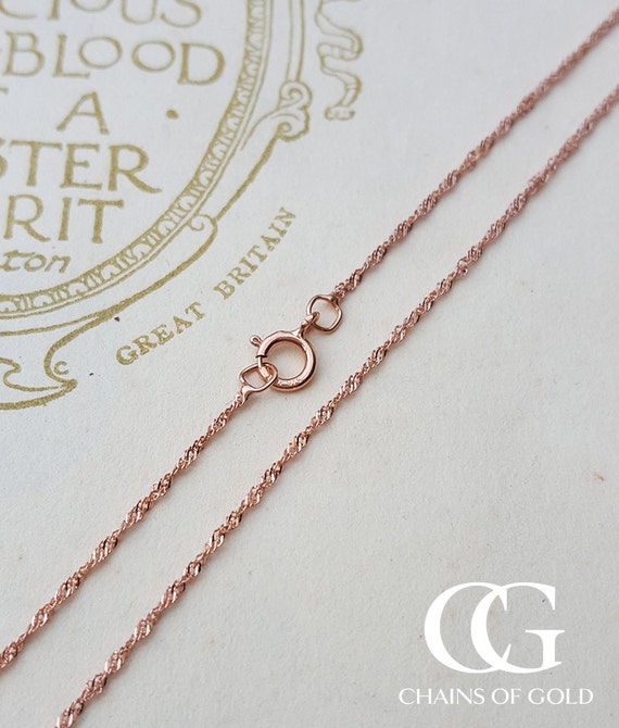 9ct Rose Gold Stars & Bars Necklace | Ramsdens Jewellery